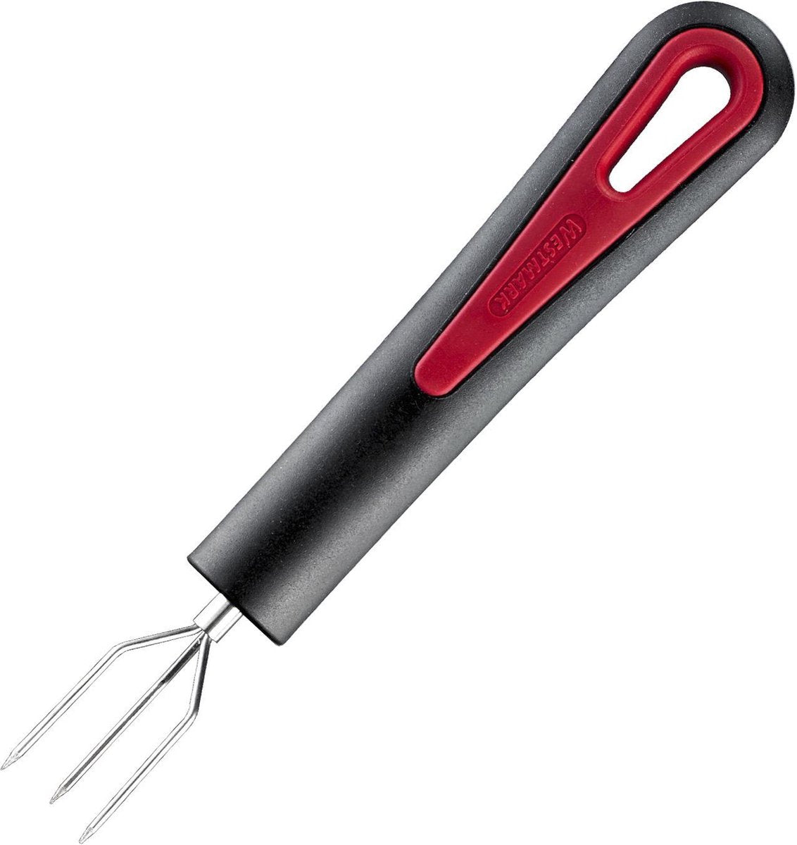 Westmark Kartoffelgabel mit 3 Zinken, Länge: 16,3 cm, Edelstahl Kunststoff, galant, schwarz rot, 29142270
