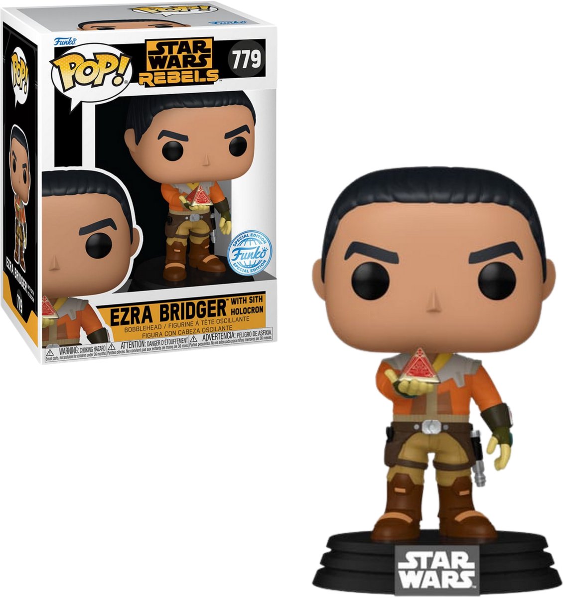 Funko-Pop! Ezra Bridger mit Sith Holocron 779 Star Wars Rebels exklusiv