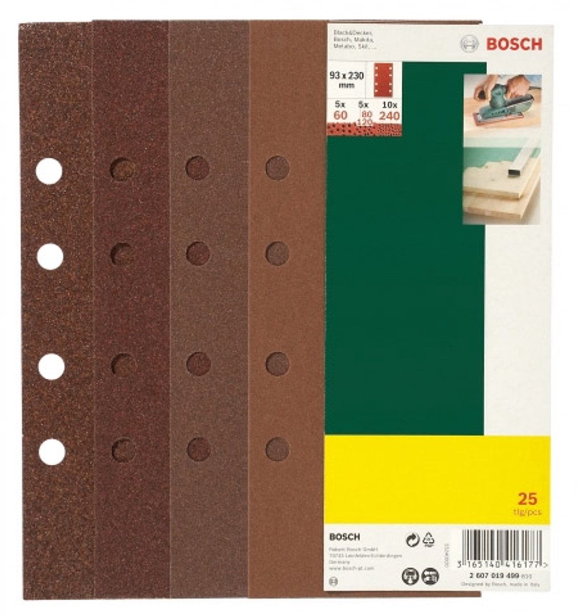 Bosch -Schleifpapier flach