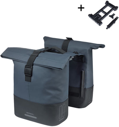 Basil Doppeltasche Cove Mik 2.0. Twin Bags Cove 28-32l Mik Navy Black