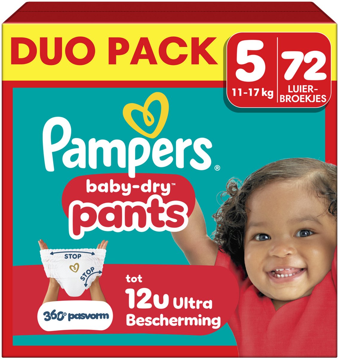 Pampers Baby-Dry-Hosen, Größe 5–72, Windelhosen – 11–17 kg