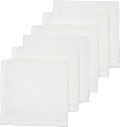 Meyco Baby Uni Gesichtstücher – 6er-Pack – hydrophil – weiß – 30 x 30 cm
