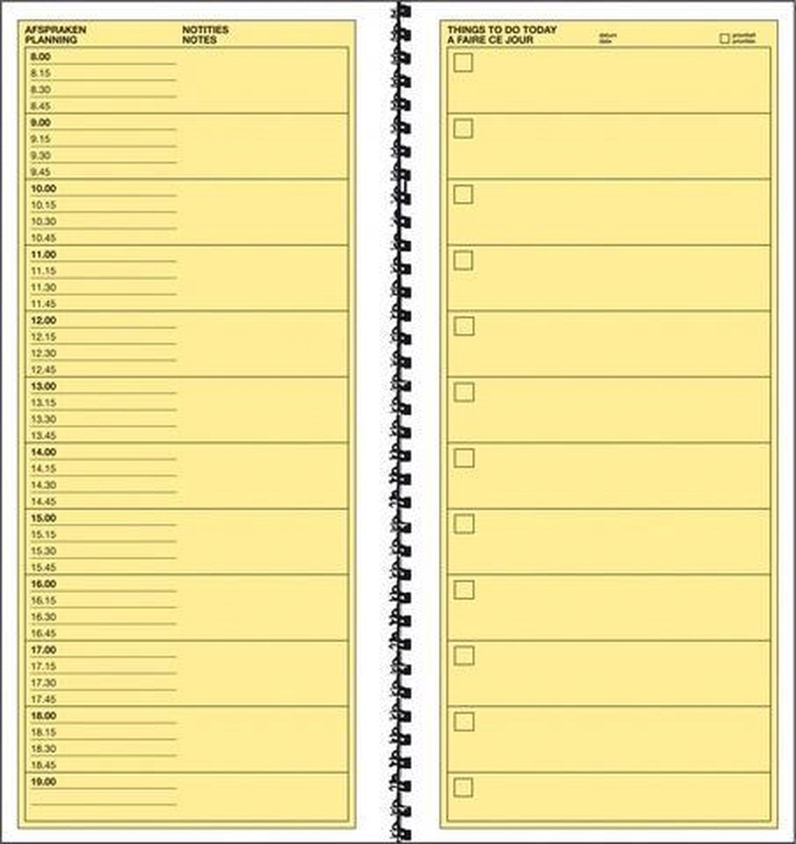 Sigel Dinge, die heute zu erledigen sind – Express – mit Spirale – 100 Blatt – Notizblock – To-Do-Block – Si-30200