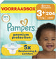 Pampers Premium Protection Größe 3+ – 204 Windeln – 7 kg–11 kg – Aufbewahrungsbox