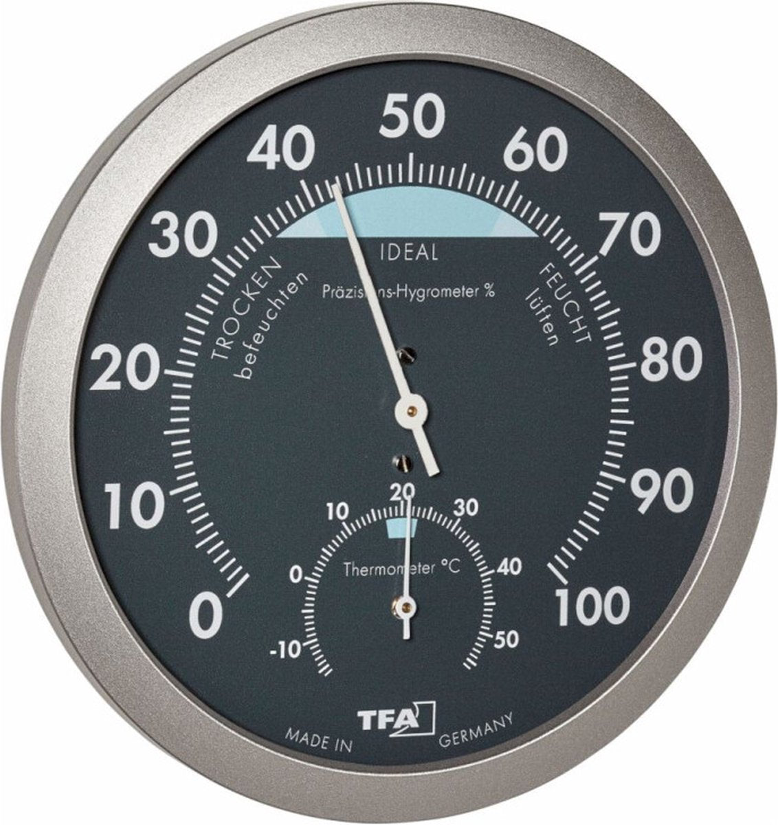 Tfa Dostmann 45.2043.51 45.2043.51 Thermo- und Hygrometer Anthrazit, Silber