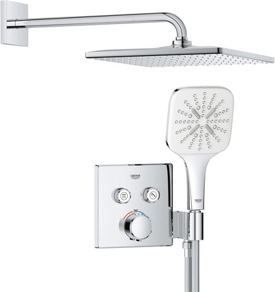 Grohe Präzisions-Smartcontrol-Einbaubrause – wassersparend – quadratisches Bedienfeld – Chrom