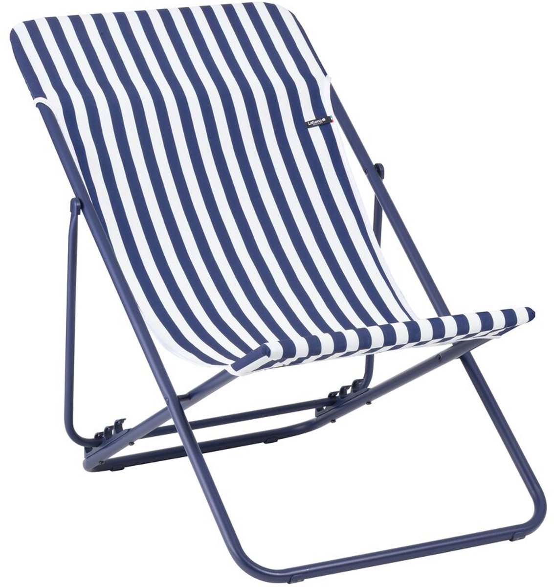 Lafuma Maxi Transat – Strandstuhl – faltbar – verstellbar – Airlon – Indigo (blau) gestreift