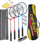 Carlton C BR Tournament 4-Spieler-Set G3 HO Unisex-Badmintonschläger
