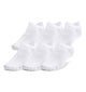 Under Armour UA Essential No Show 6er-Pack Unisex-Sportsocken – Weiß – Grau