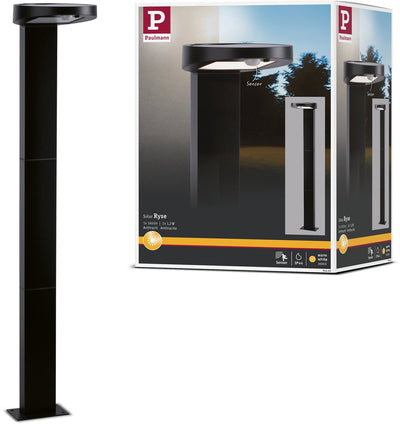 Paulmann Solar LED Pollerleuchte Ryse Bewegungsmelder IP44 3000k 30lm Anthrazit
