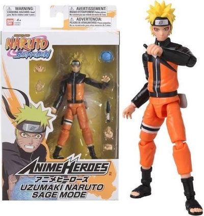 Bandai – Anime-Helden – Naruto Uzumaki-Figur im Einsiedlermodus (Salbei-Modus) – Naruto Shippuden – Anime-Helden Manga-Actionfigur 17 cm – Naruto-Actionfigur – Spielzeug für Kinder ab 4 Jahren – 36907