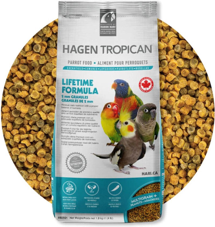 Hari Tropican Sittichfutter 1,8 kg - Pellet für Vögel - Vogelfutter -