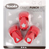 Creativ Company Stanzer Stern, Herz, Weihnachtsbaum, Größe 16 mm, rot, 1 Set