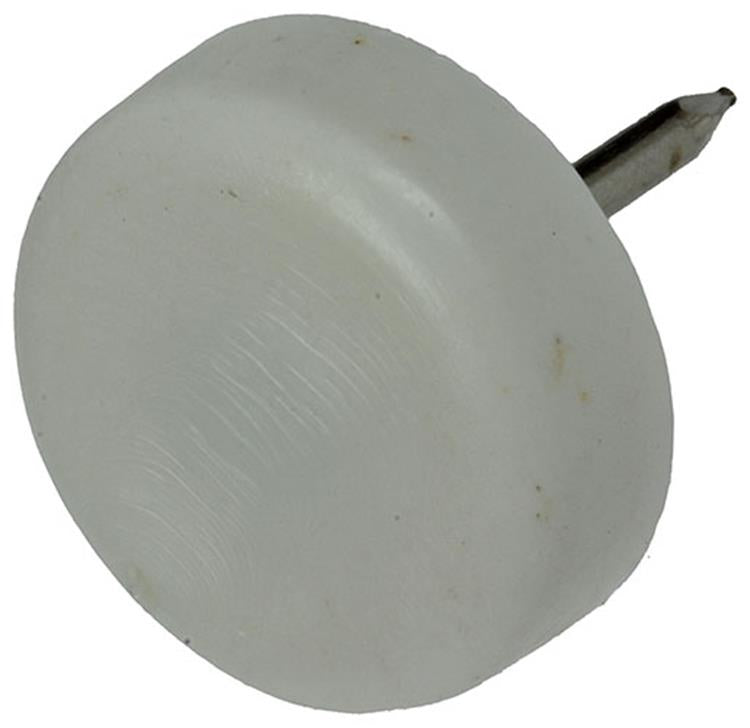 Mack 1047706 - Stuhlgleiter Nagel Kunststoff weiß ø 19 mm 12 Stück | 6 Stück