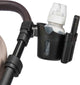 Dooky 2-in-1-Universalbecher- und Telefonhalter – für Kinderwagen und Buggy – Schwarz – 360 Grad drehbares Design
