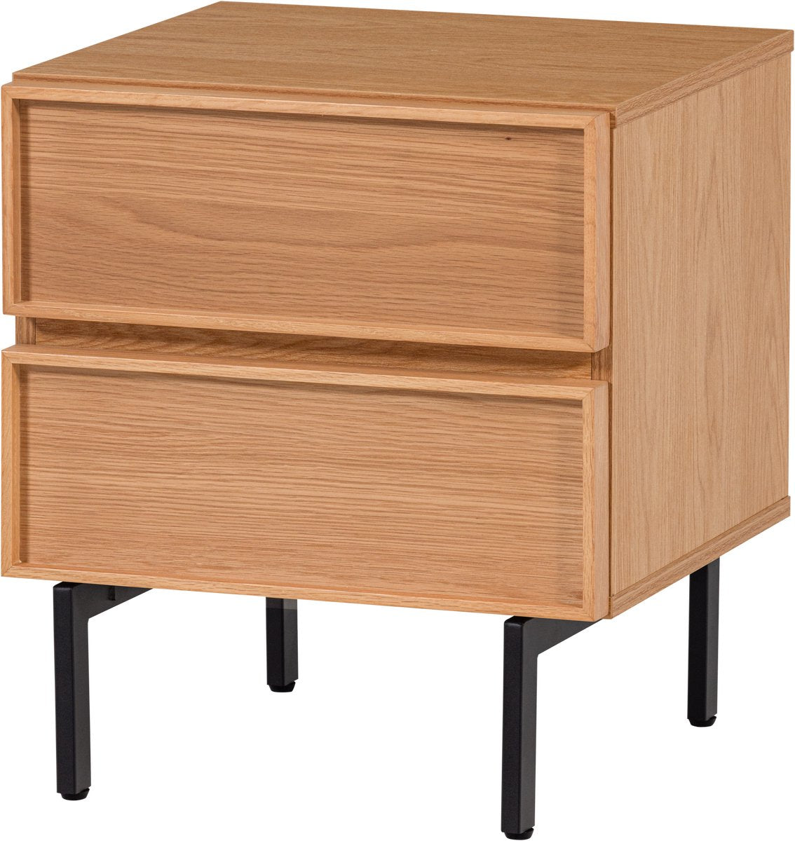 Woood Tours Kommode Nachttisch 2 Schubladen Melamin MDF – Natur