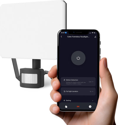 Smarter Außenstrahler Calex – Smarter LED-Strahler – LED-Flutlicht mit Bewegungssensor – für den Außenbereich – 24 W