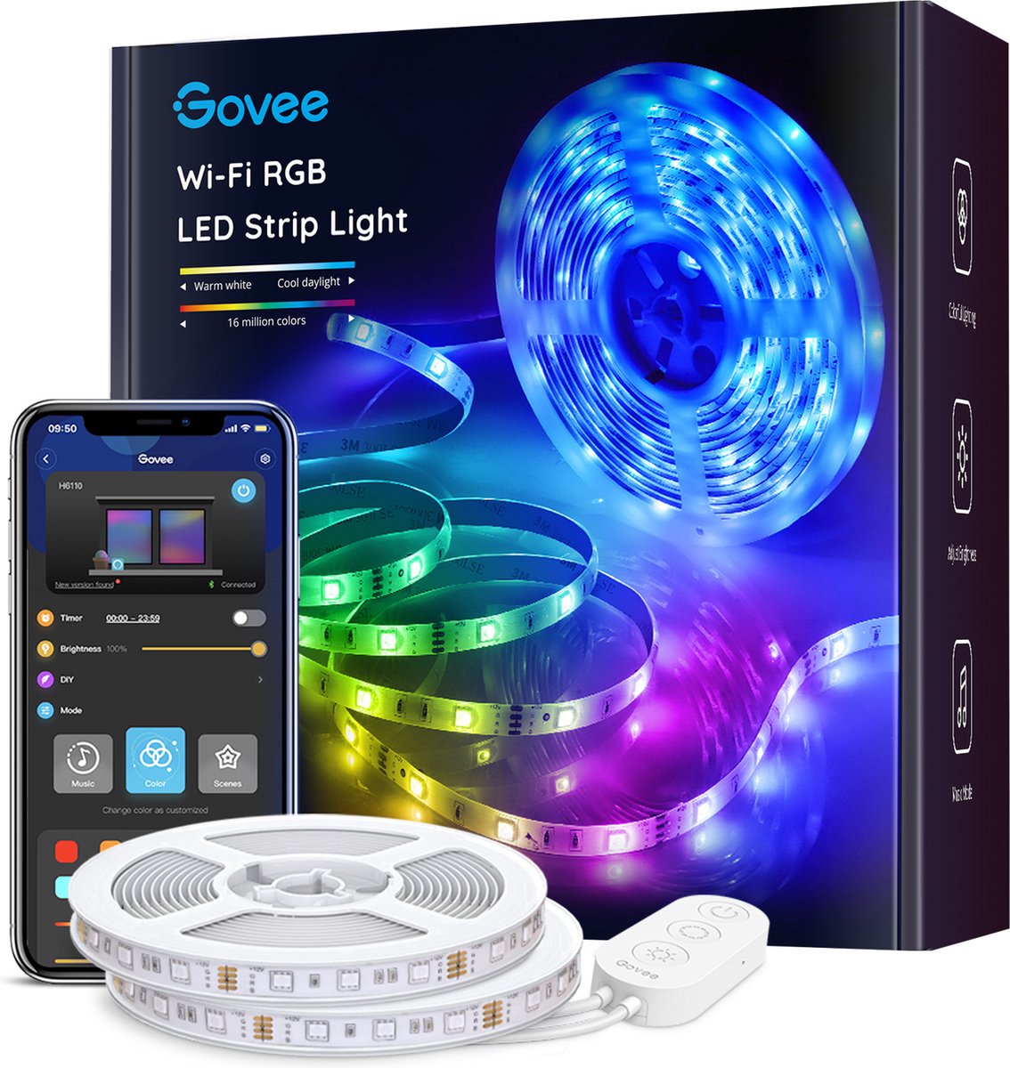 Govee smarter RGB-LED-Streifen 2 x 5 Meter – App- und Sprachsteuerung