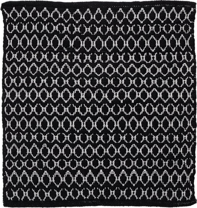 Sealskin - Boho-Badematte 60x60 cm - Polyester-Baumwolle - Schwarz