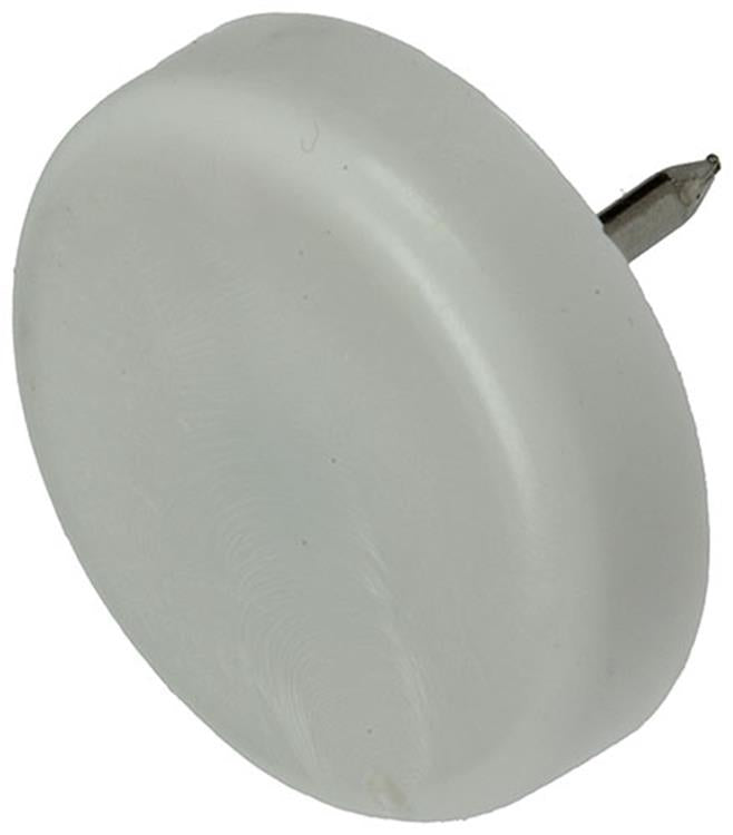 Mack 1047725 - Stuhlgleiter Nagel Kunststoff weiß ø 25 mm 8 Stück | 6 Stück