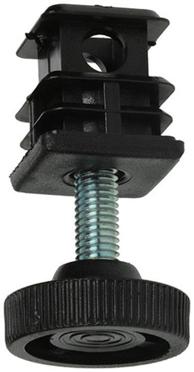 Mack 1047774 - verstellbare Steckkappe schwarz 25 x 25 mm 2 Stück | 6 Stück