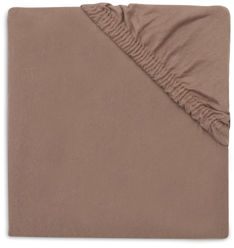 Jollein Spannbettlaken für Bett – 70 75 x 140 150 cm – Jersey – Milchkaffee