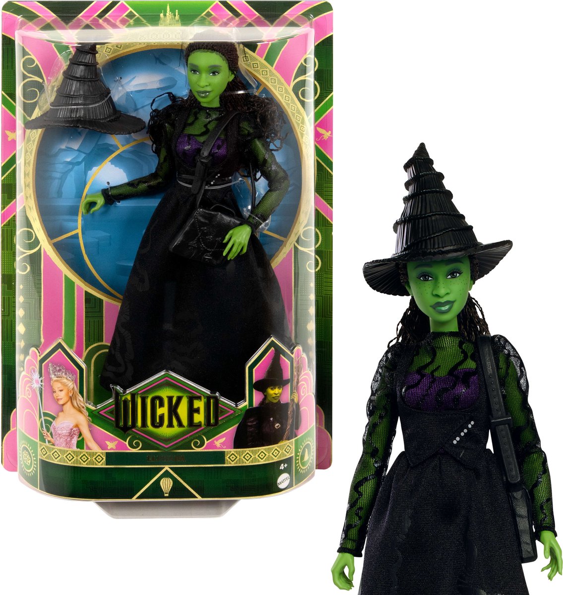 Böse Elphaba – mit Pferdeschwanz – Modepuppe