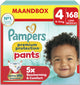 Pampers Premium Schutzhose Größe 4, 168 Windelhose, 9kg-15kg