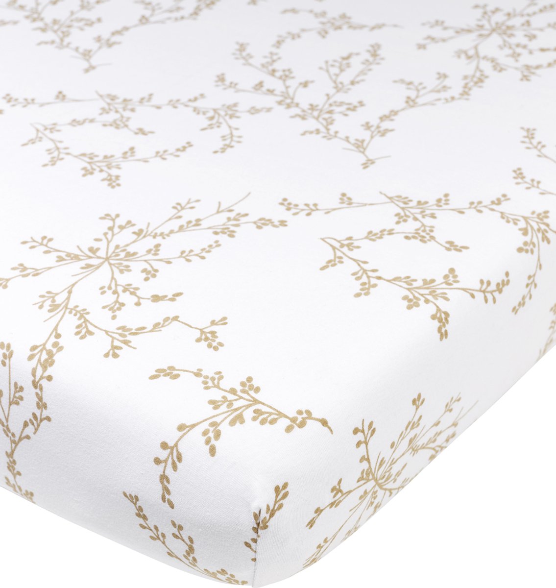 Meyco Baby Branches Spannbetttuch Juniorbett – Sand – 70 x 140 x 150 cm