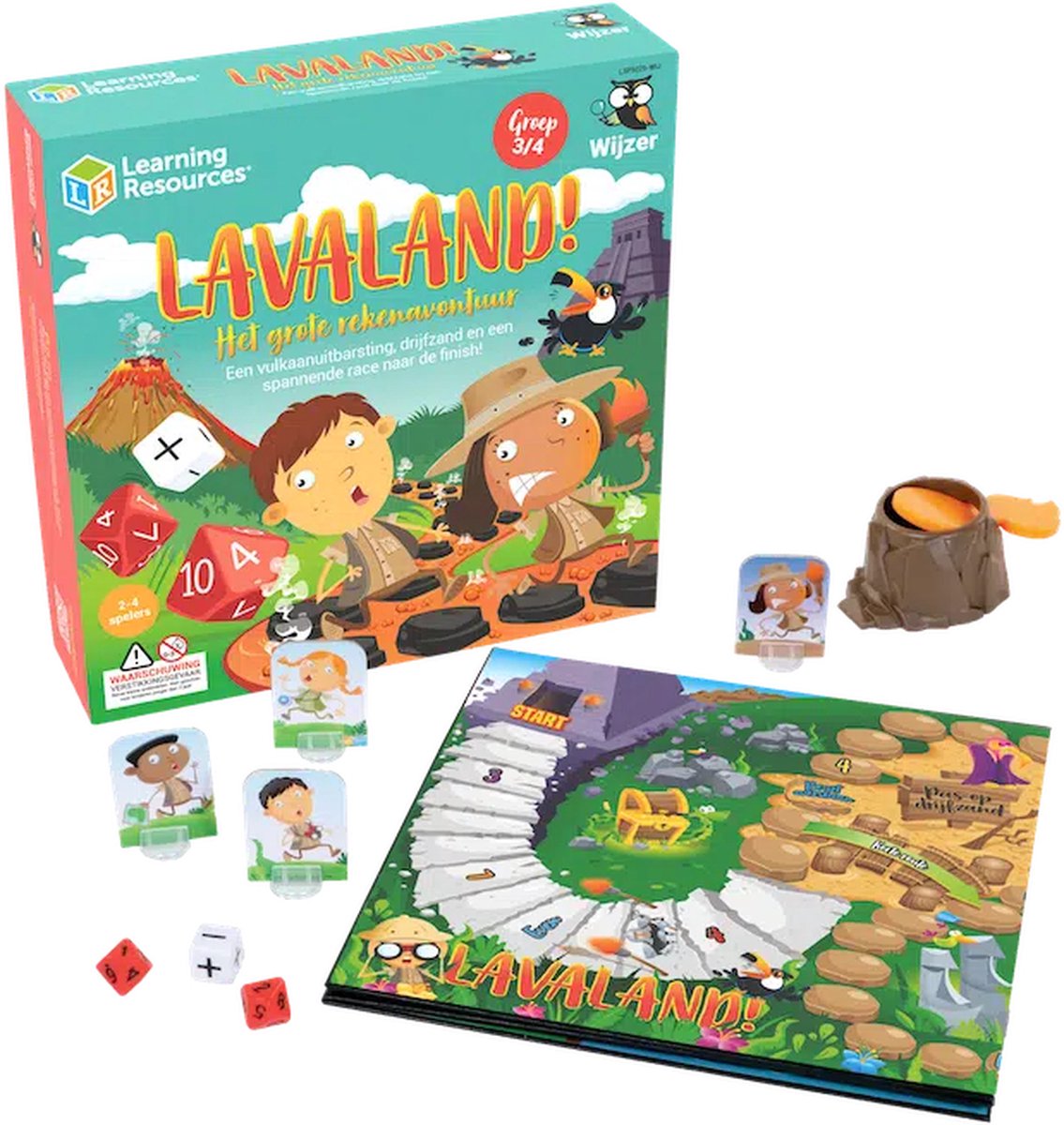 Zeiger zum Grundschulzeiger Lavaland - Mathe-Spiel für die Gruppen 3 bis 5 - Zählen, Addieren und Subtrahieren üben -