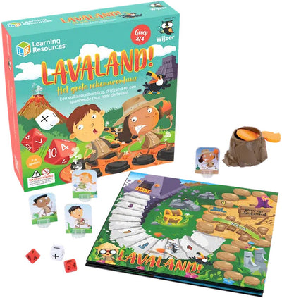 Zeiger zum Grundschulzeiger Lavaland - Mathe-Spiel für die Gruppen 3 bis 5 - Zählen, Addieren und Subtrahieren üben -