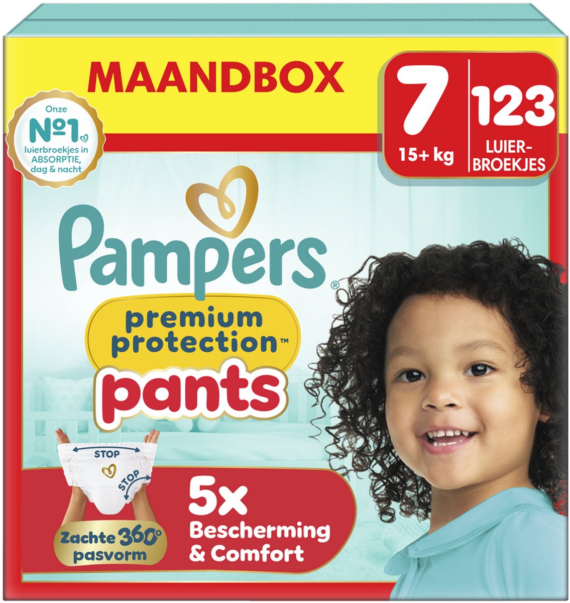 Pampers Premium-Schutzhose Größe 7, 123 Windelhose, 15 kg+