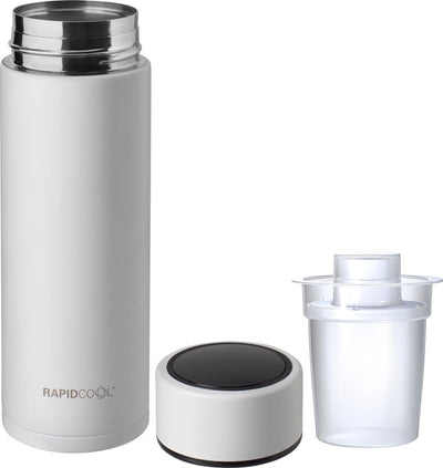 Nûby – rapidcool™ – machen Sie die perfekte Flaschenernährung für Ihr Baby – Flaschenkühler – inklusive Milchpulverspender und digitalem Deckel – weiß