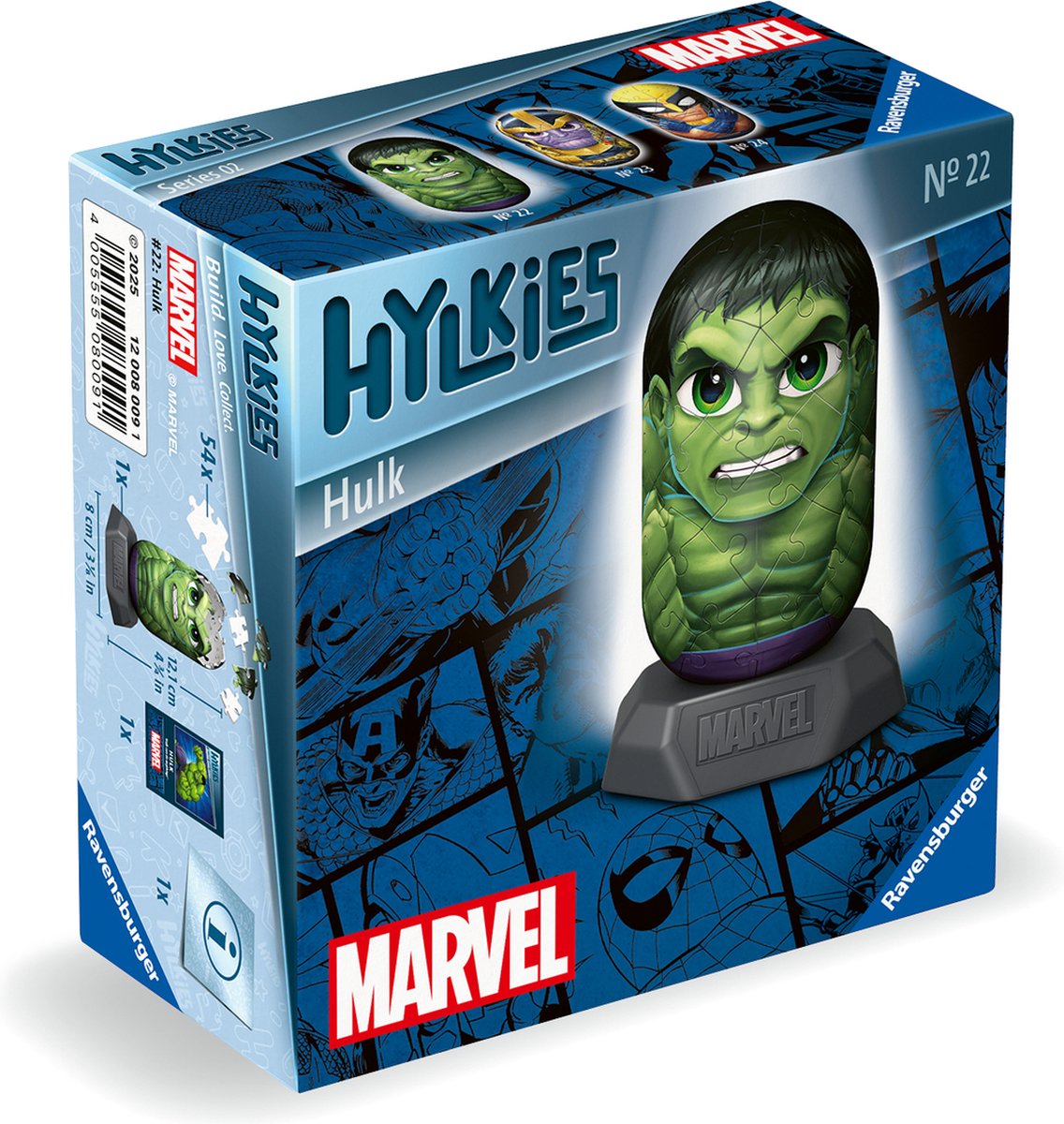 Ravensburger 3D -Puzzle Hylkies Marvel Hulk, 54st.