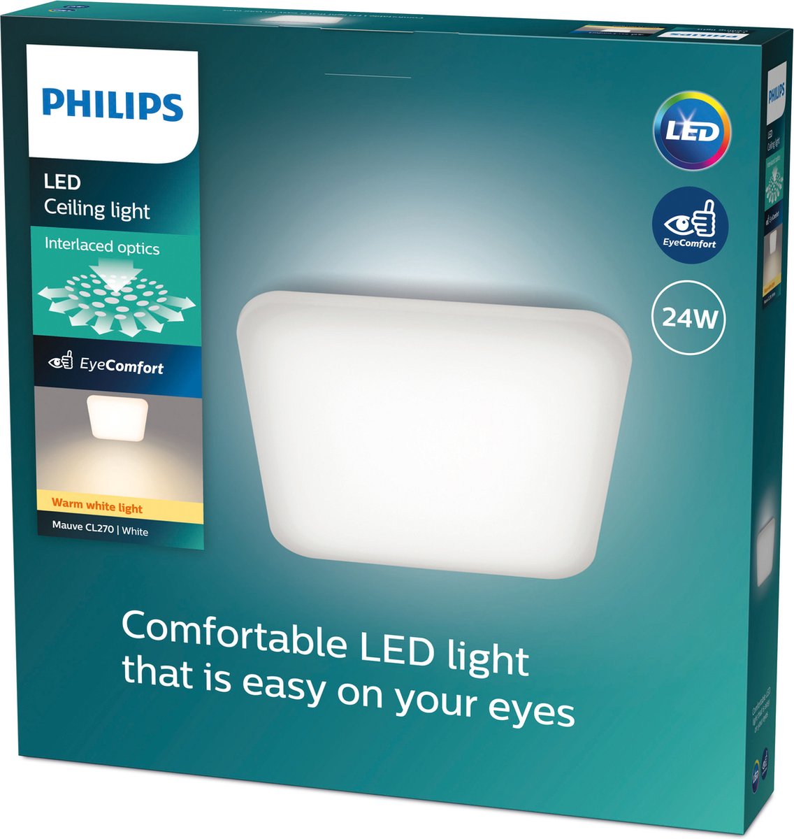 Philips LED Philips lila Deckenleuchte weiß 2700k 24w