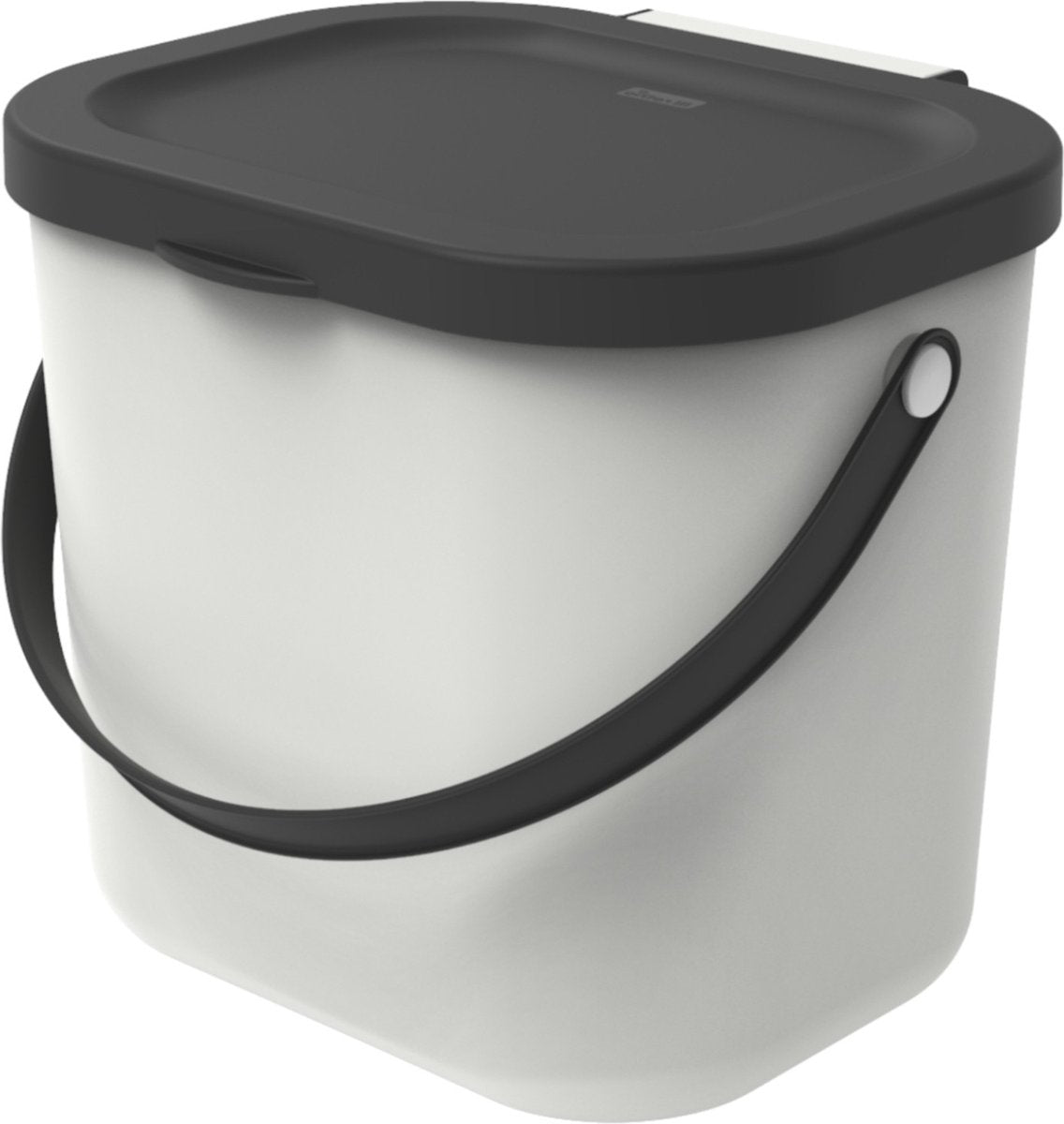 Rotho Albula Bioabfallbehälter 23,5x20x20,8 cm 6l weiß