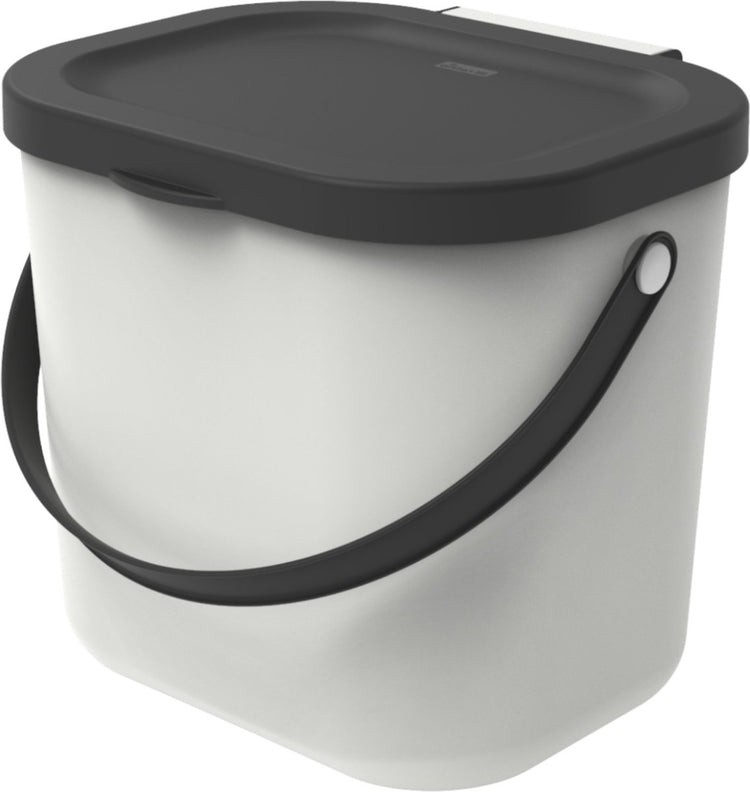 Rotho Albula Bioabfallbehälter 23,5x20x20,8 cm 6l weiß