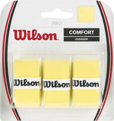 Markenloser Wilson-Tennis-Padel-Overgrip im 3er-Pack – gelb