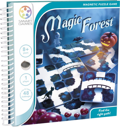 Smartgames Zauberwald – magnetisches logisches Denkspiel – 48 Lernpfad-Herausforderungen – kompaktes Reisespiel Solospiel – ab 6 Jahren