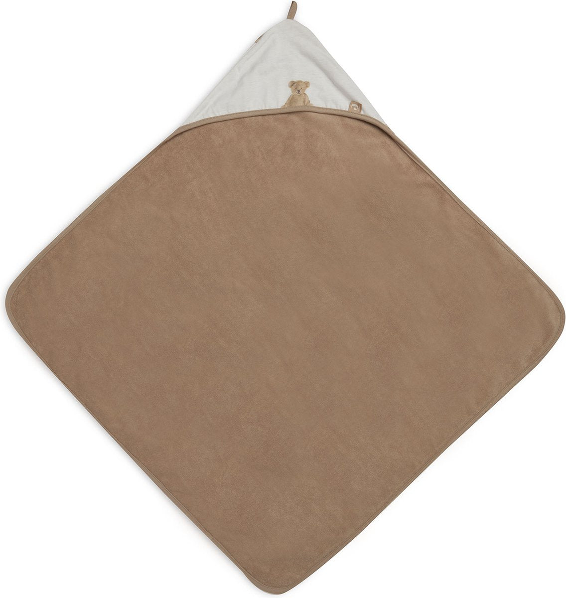 Jollein – Badeumhang Teddybär – Mehrfarbig – 100 % Frottee-Baumwolle – Babyhandtuch mit Badeumhang, Schal, Badeponcho – 75 x 75 cm