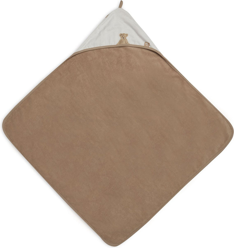 Jollein – Badeumhang Teddybär – Mehrfarbig – 100 % Frottee-Baumwolle – Babyhandtuch mit Badeumhang, Schal, Badeponcho – 75 x 75 cm