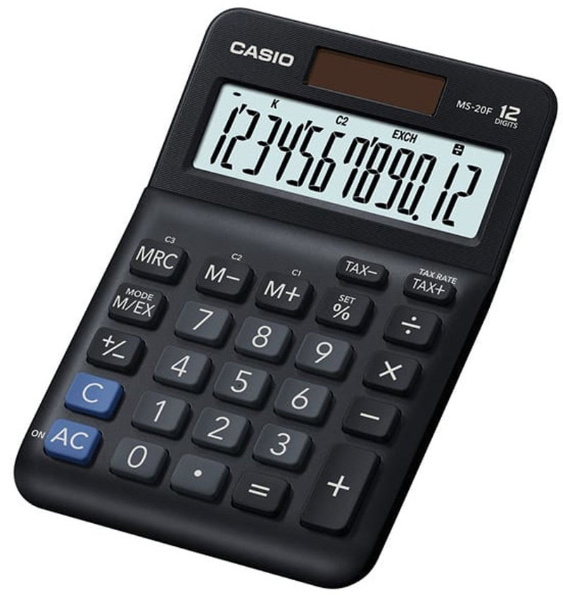 Rechner Casio MS-20F schwarz 12 Ziffern