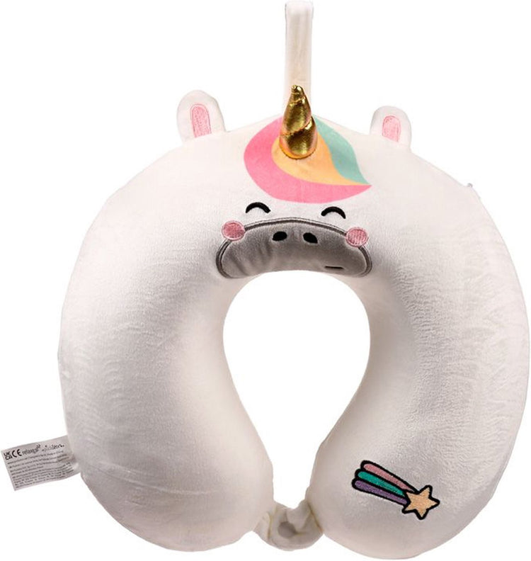 Relaxezzz unicorn adoracorns plüschgedächtnisschaumhalskissen