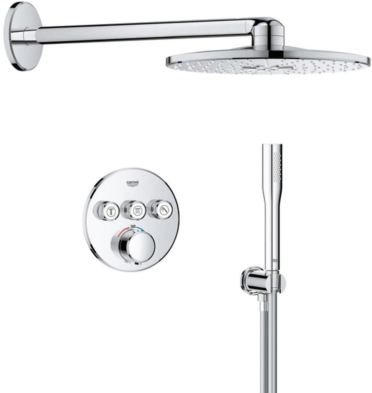 Grohe Präzisions-Smartcontrol-Einbauduschsystem – rund – Chrom