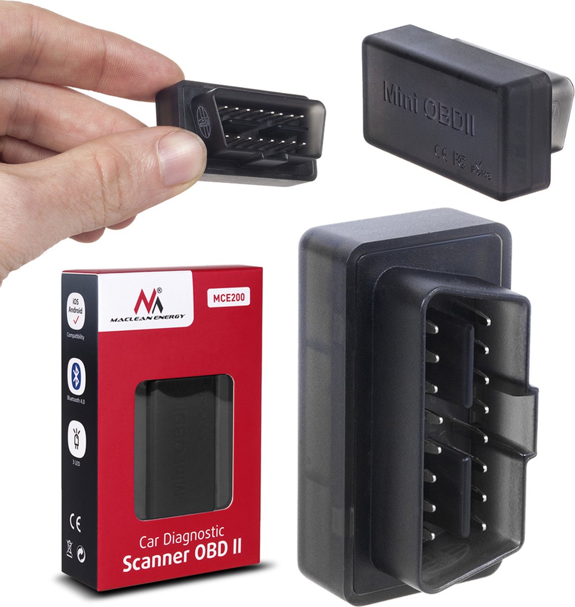 Lesen des Maclean-Autocomputers – Diagnose und Fehlermeldungen, obd2, obdii-Scanner, iOS, Android, Bluetooth 4.0, mce200