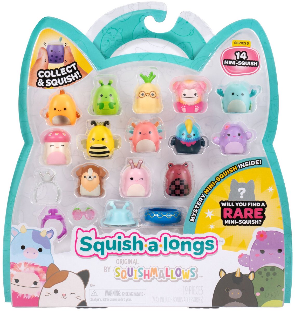 Jazwares Squish-a-Longs – 14er-Pack (Stil 2)
