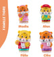 Klorofil Familienspielset „Tiger“ – Puppenset – Félix, Cléo, Madie und Alex – ab 18 Monaten – 4-teilig