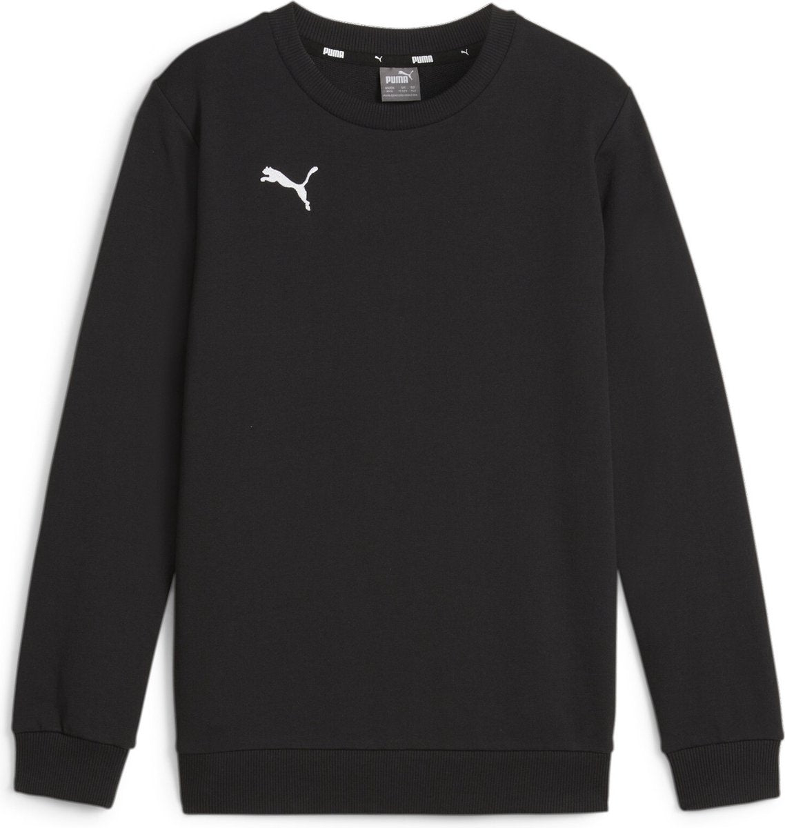 Puma TeamGoal Casuals Crew Neck Sweat Jr Jungen Sportpullover – Schwarz-Weiß