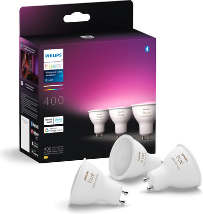 Philips Hue Spot – weißes und farbiges Licht – 3er-Pack – 400 Lumen – GU10