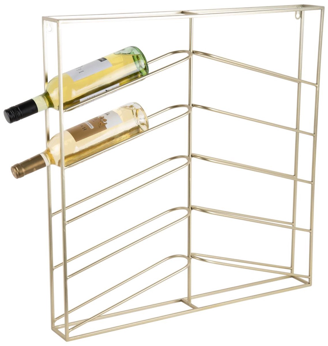 Present Time Weinregal Cuadro – Hellgold – 67 x 7,5 x 66 cm – skandinavisch